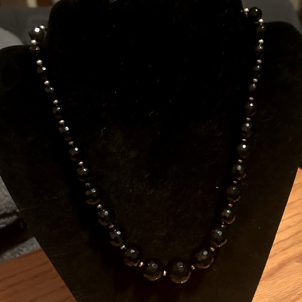 Designer Sally C SX 925 Sterling Silver Black Onyx